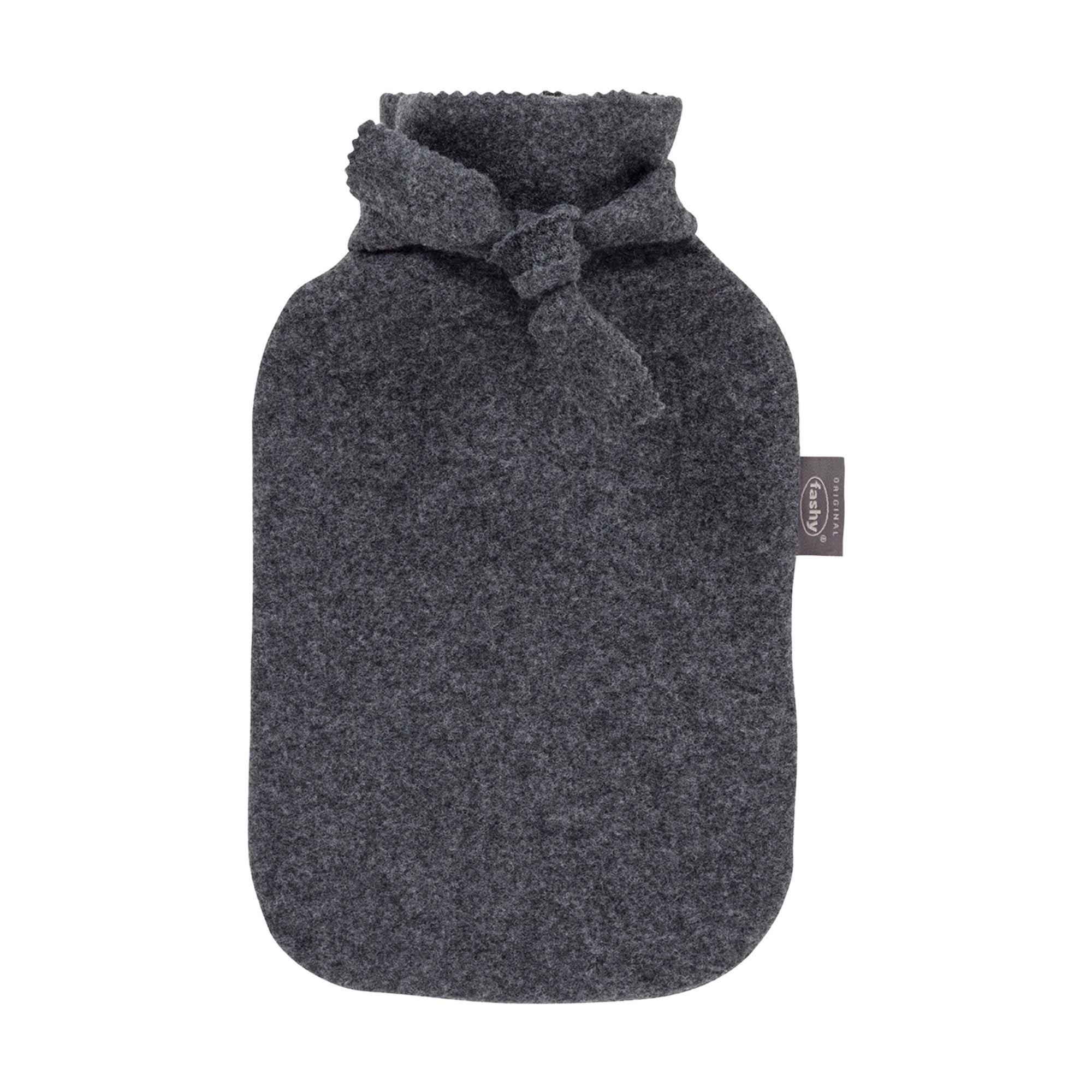 Premium 2 Liter Fashy Hot Water Bottle with Soft Dark Grey Cover - Perfect for Pain Relief, Warmth & Comfort at Home, Office or Travel