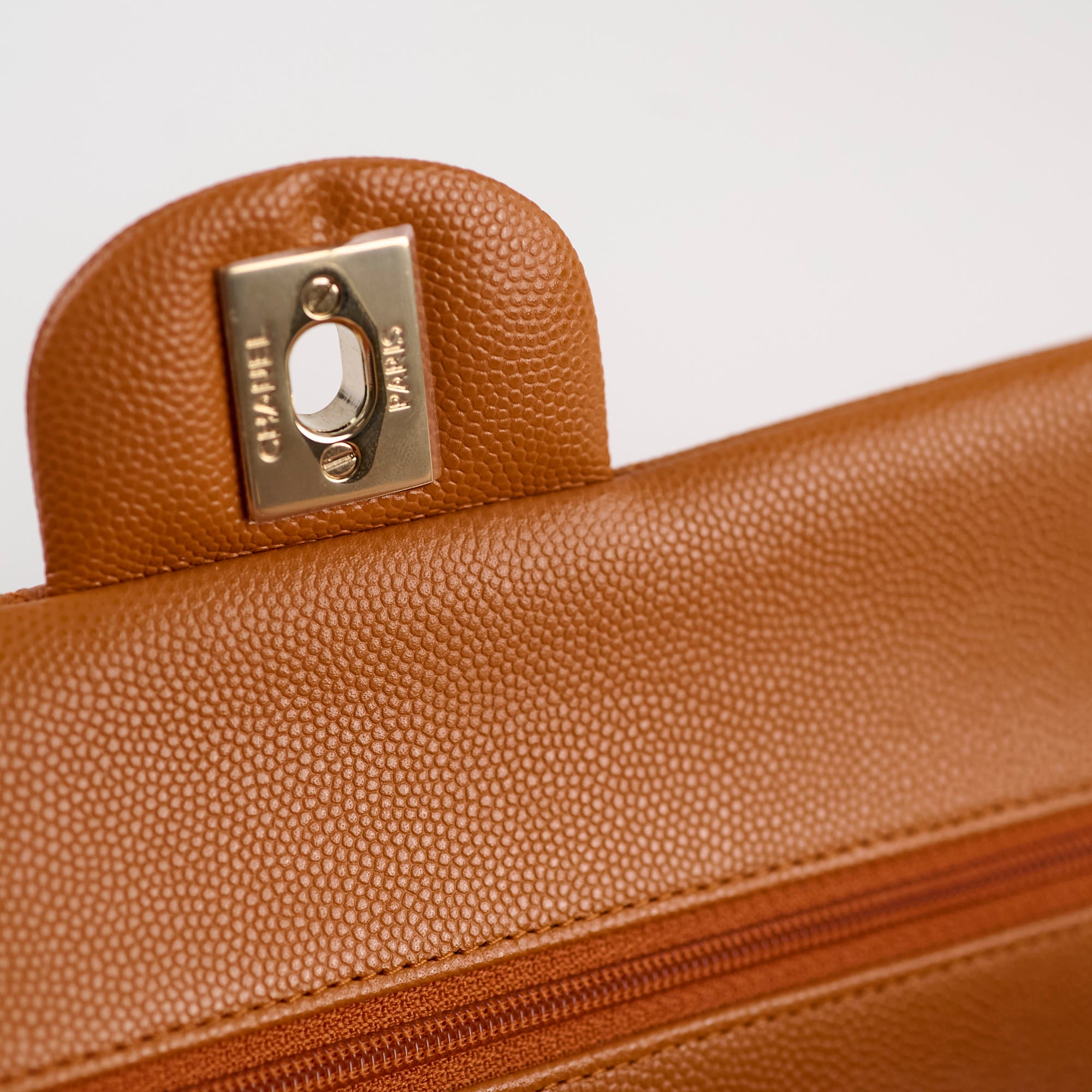 Chanel Small Classic Double Flap Bag in Caramel Caviar Leather - Luxury Crossbody Purse for Women, Perfect for Date Night & Special Occasions