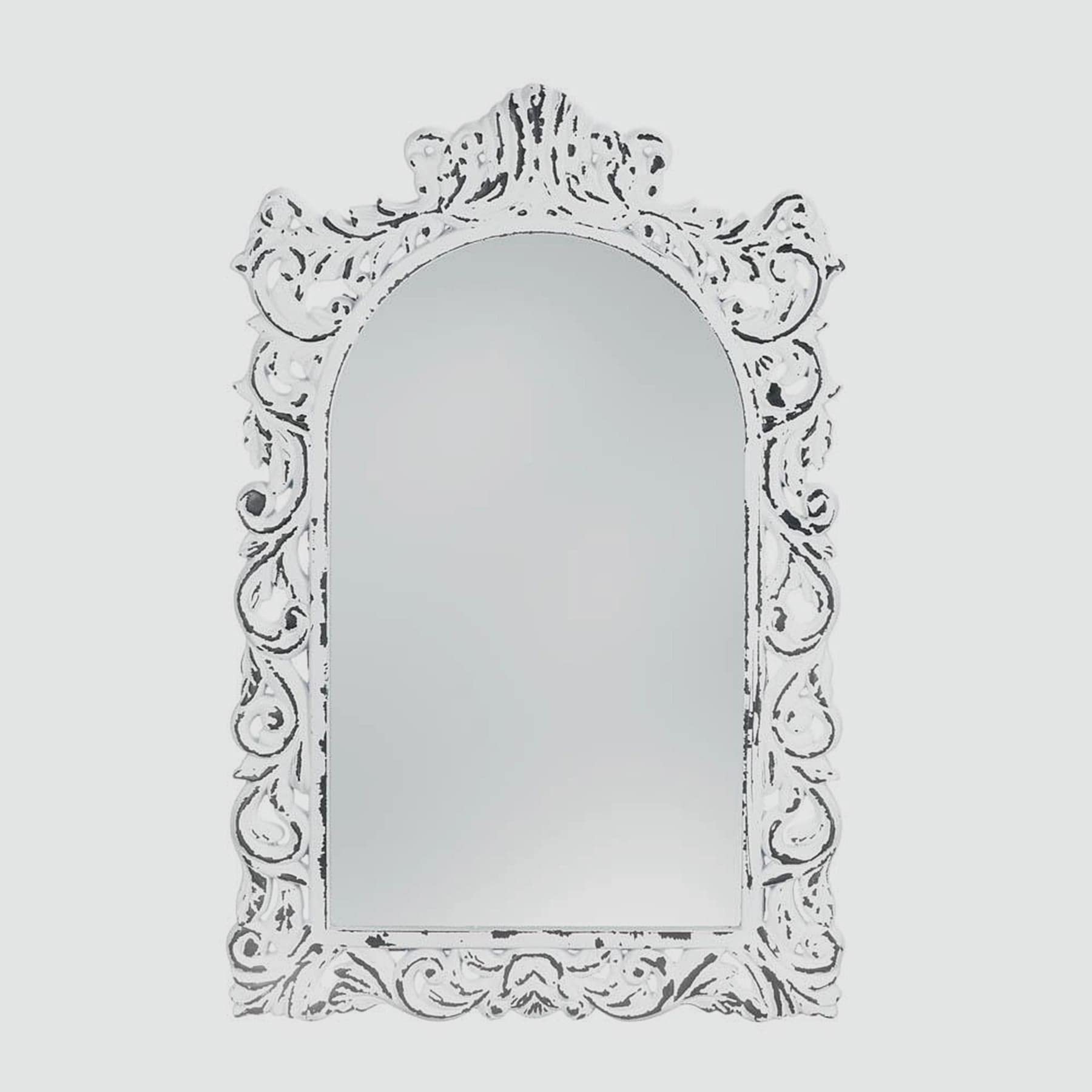 BSD National Supplies Berkley Antique-Style White Mirror - Vintage White Wall Mirror for Bathroom, Bedroom & Entryway Decor