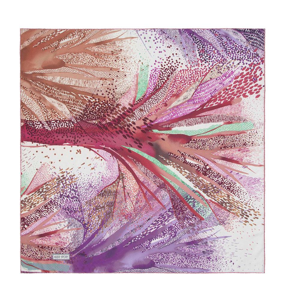 Aker Satin Square Hijab Scarf #5482 991 Purple/Pink - Soft Muslim Headscarf for Women, Modest Fashion Accessory for Prayer, Work & Everyday Wear