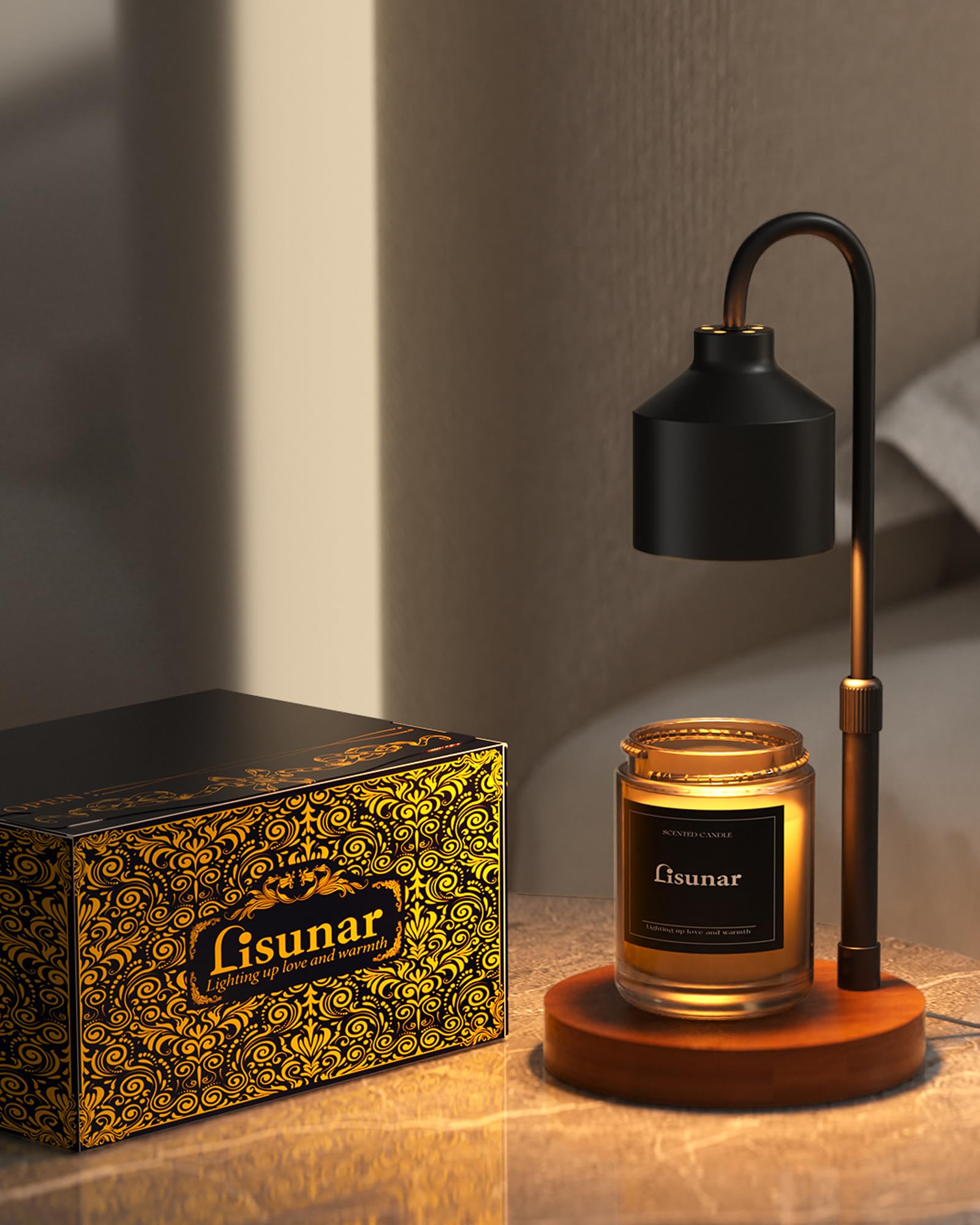 Electric Candle Warmer Lamp with Timer - Adjustable Height Wax Melter for Jar Candles, 2 Bulbs Included - Perfect for Home Decor, Romantic Ambiance & Aromatherapy
