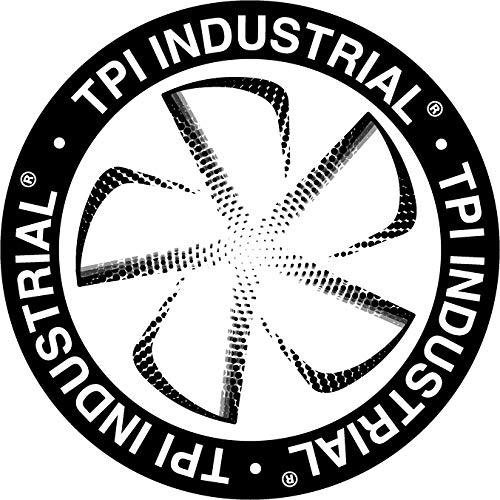 U12-TE Industrial Ceiling Fan - 12 Inch Wall Mount Commercial Fan with 3 Speed Settings, 120V Single Phase Motor - Durable Metal Hanging Fan for Workstations, Warehouses & Factories (Gray)