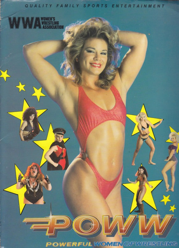 1988 POWW (WWA) Nina Ivory Cover Collector's Album with Bio Sheets, Articles & 6 Color Promo Photos - Perfect for Wrestling Memorabilia Fans & Vintage Collectors