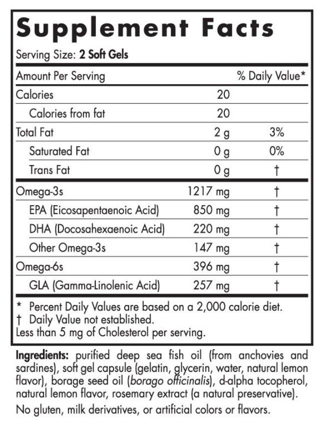 ProEPA™ with Concentrated GLA - Premium Omega-3 Fish Oil Supplement for Heart, Brain & Joint Health - Supports Immune System & Reduces Inflammation - Ideal for Adults & Active Lifestyles