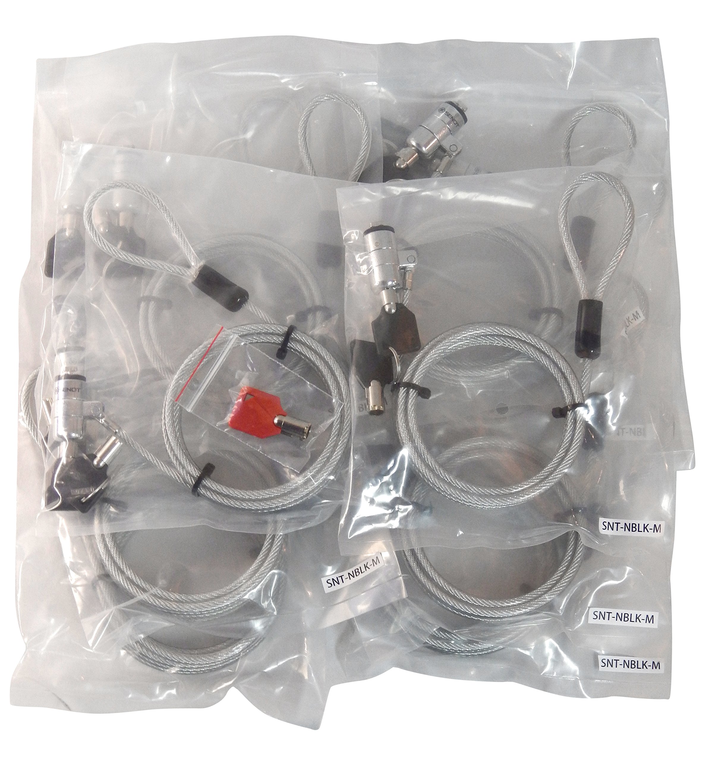 10-Pack Sentry Silver Notebook & Laptop Security Locks with Master Key - Ideal for Schools, Offices & Libraries (Keyed Alike)