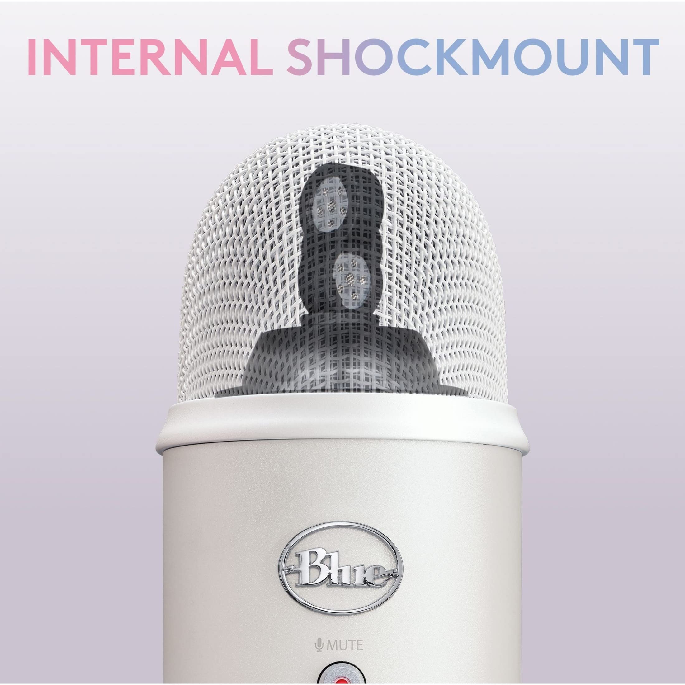 Logitech Blue Yeti Premium USB Gaming Microphone with Customizable RGB Lights - White Mist | for PC, Streaming, Podcasting, Gaming & Voice Recording | Perfect for Twitch, YouTube & Discord