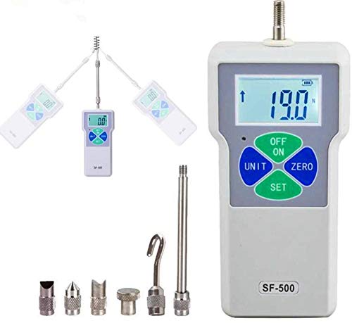 High Precision Digital Force Gauge - SF-500N Portable Push Pull Tester with LCD Display for Tension, Pressure & Thrust Measurement | Ideal for Industrial Testing, Quality Control & Laboratory Use