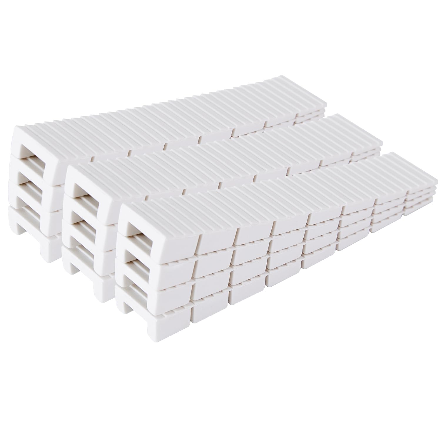 12 Pack White Heavy Duty Plastic Furniture Leveling Shims - High Weight Capacity, Easy Snap & Cut for Perfect Fit - Ideal for Toilet, Door, Window, Shed & Table Leveling - Home & Office DIY Repair Solution