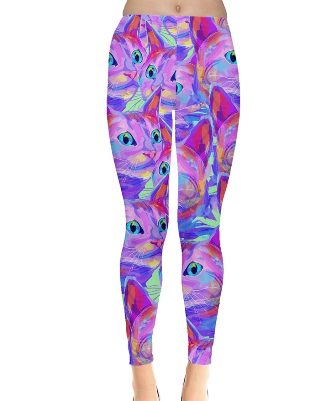 CowCow Women's Fashion Animal Print Leggings - Snake, Reptile & Crocodile Pattern Leather-Look Yoga Pants for Workout, Dance & Casual Wear