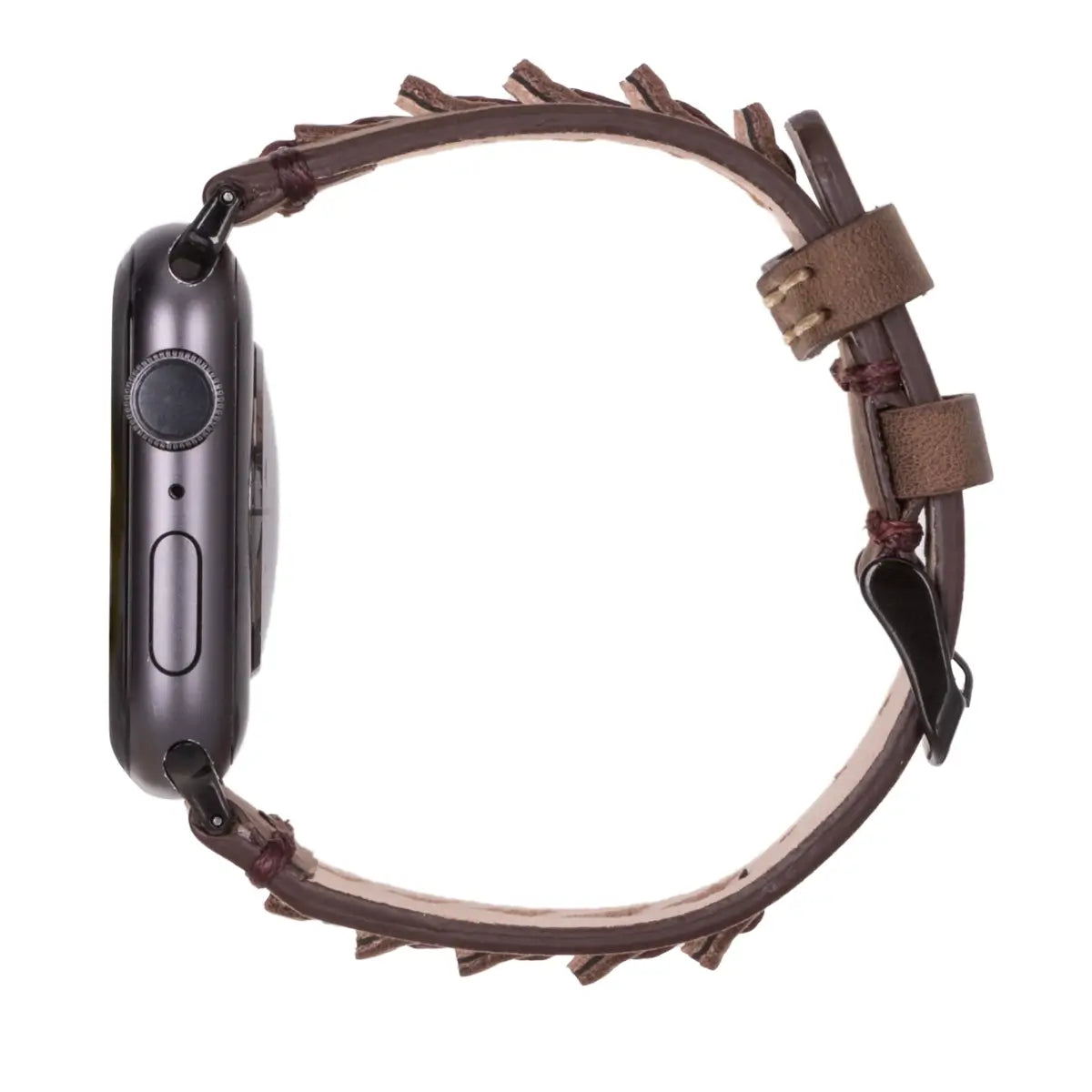 Premium Dark Brown Leather Sport Band for Apple Watch - Comfortable & Durable Strap for Workouts & Daily Use