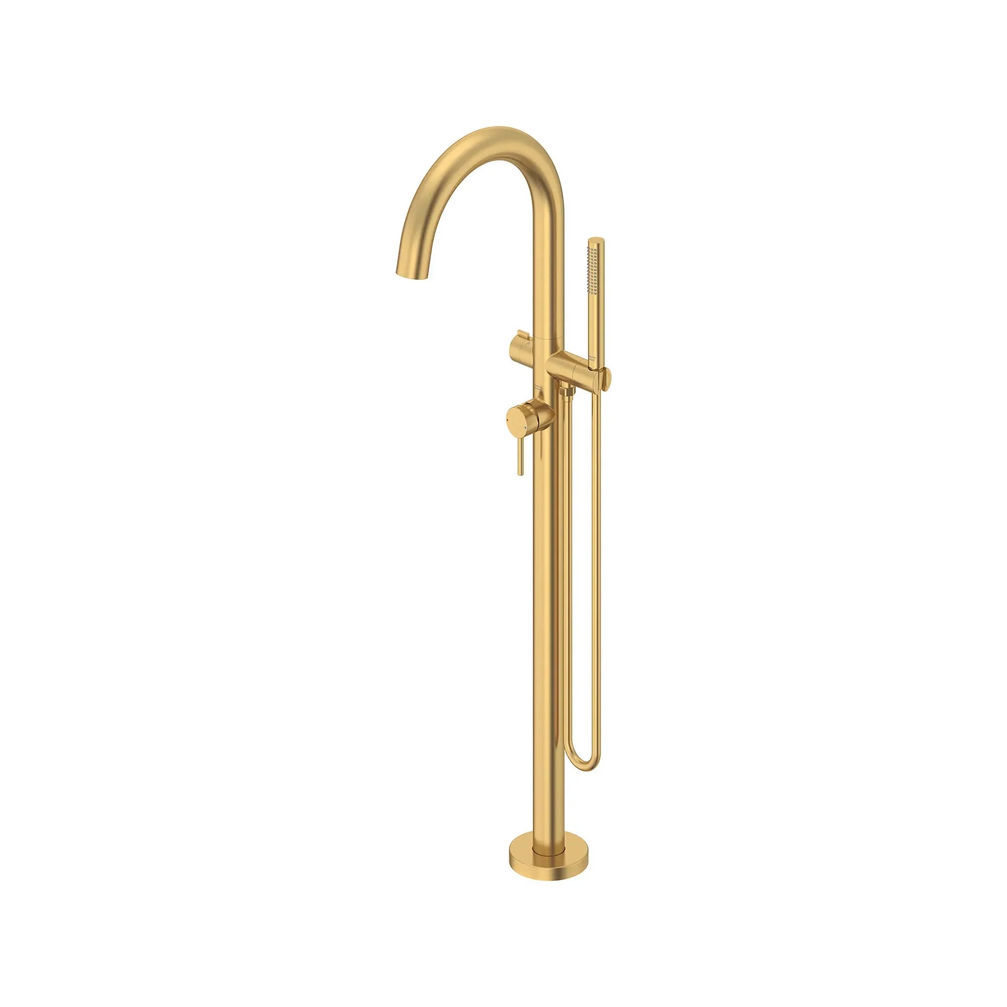 Modern Round Freestanding Bathtub Filler with Lever Handle Faucet - Compatible with Flash® Rough In Valve - Perfect for Spa-Like Bathroom Retreats and Luxury Home Renovations