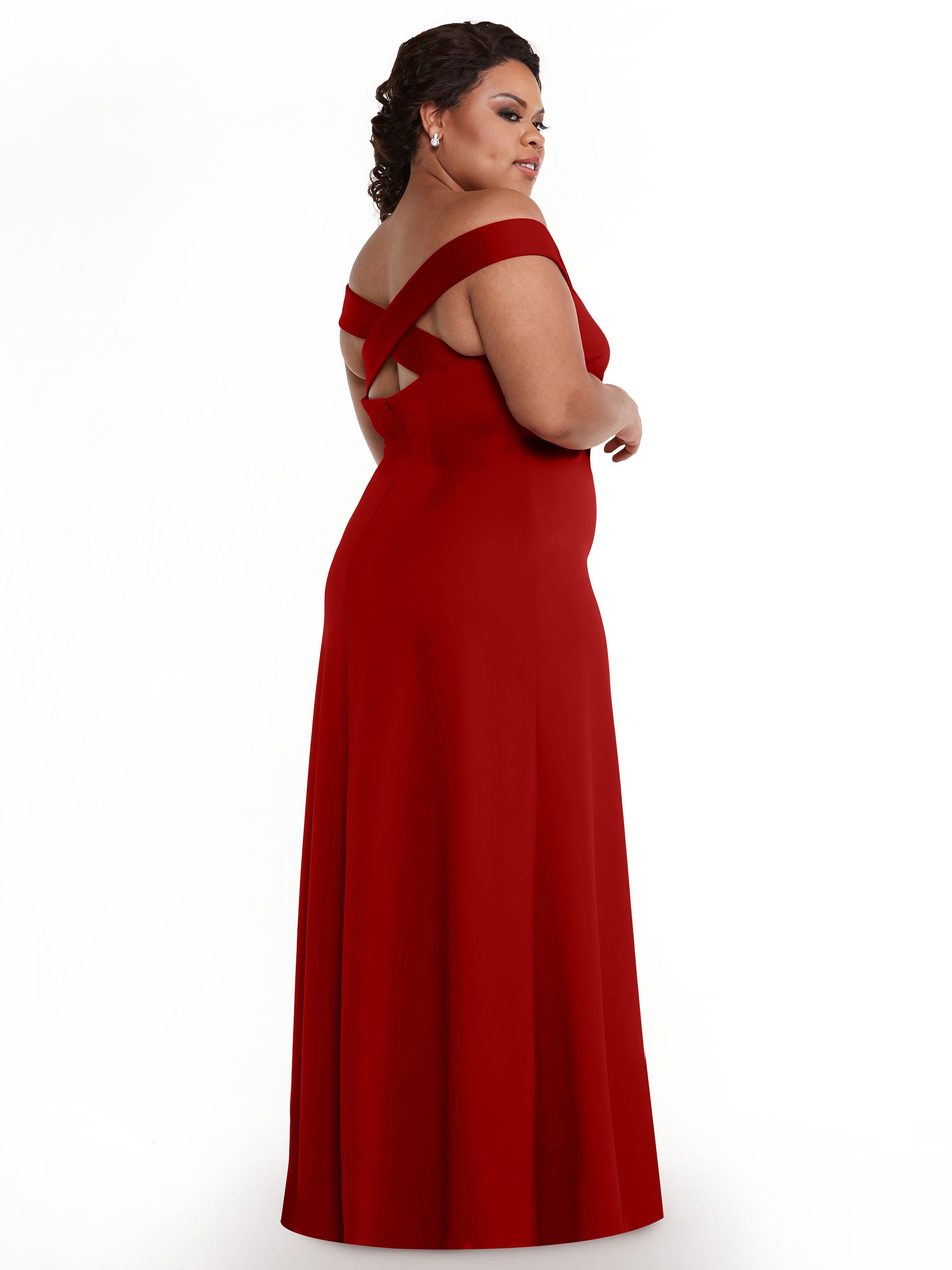 Elegant Off The Shoulder Sheath Bridesmaid Dress - Double Knit Fabric for Weddings, Parties & Formal Events