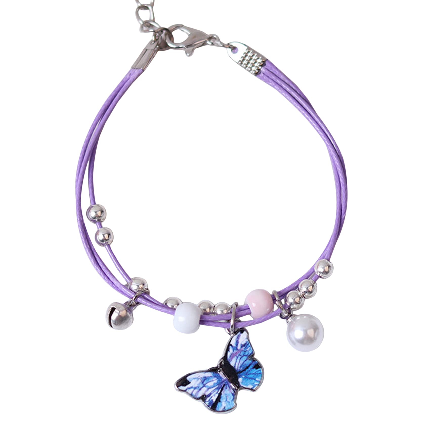 Adjustable Boho Butterfly Ankle Bracelet for Women & Girls - Graduation Gift, Beach Jewelry - Perfect for Parties, Vacations & Everyday Wear