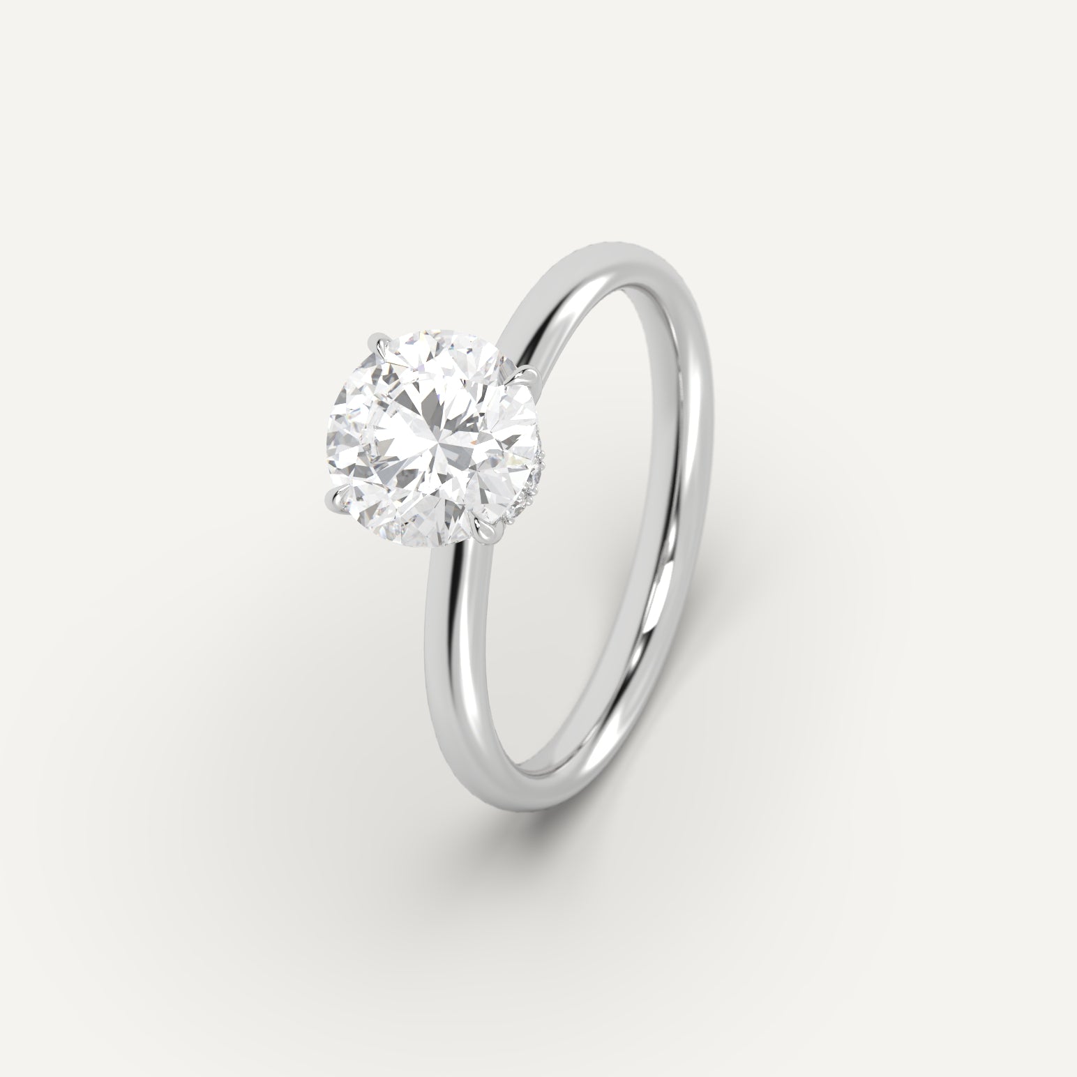 2 Carat Round Cut Diamond Ring - 14K White Gold Engagement Ring for Women | Perfect for Proposals, Weddings & Anniversaries
