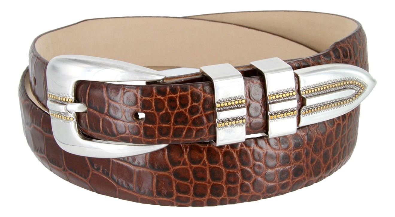 Premium Vincente Men's Italian Leather Dress Belts - Classic Formal & Business Belts for Office, Wedding & Special Occasions