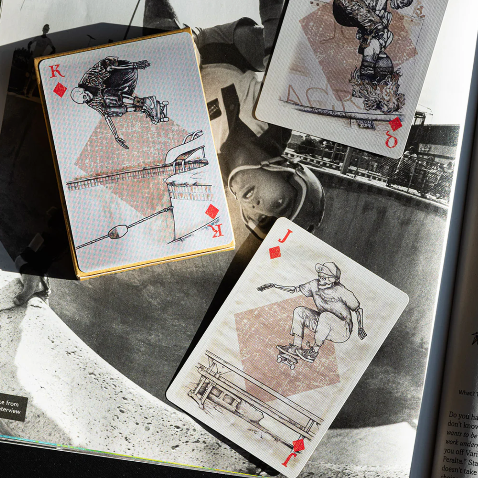 Lance Mountain Skating Skeletons Playing Cards - Premium Deck for Skateboarders, Collectors & Card Game Lovers - Perfect for Parties, Gifts & Game Nights