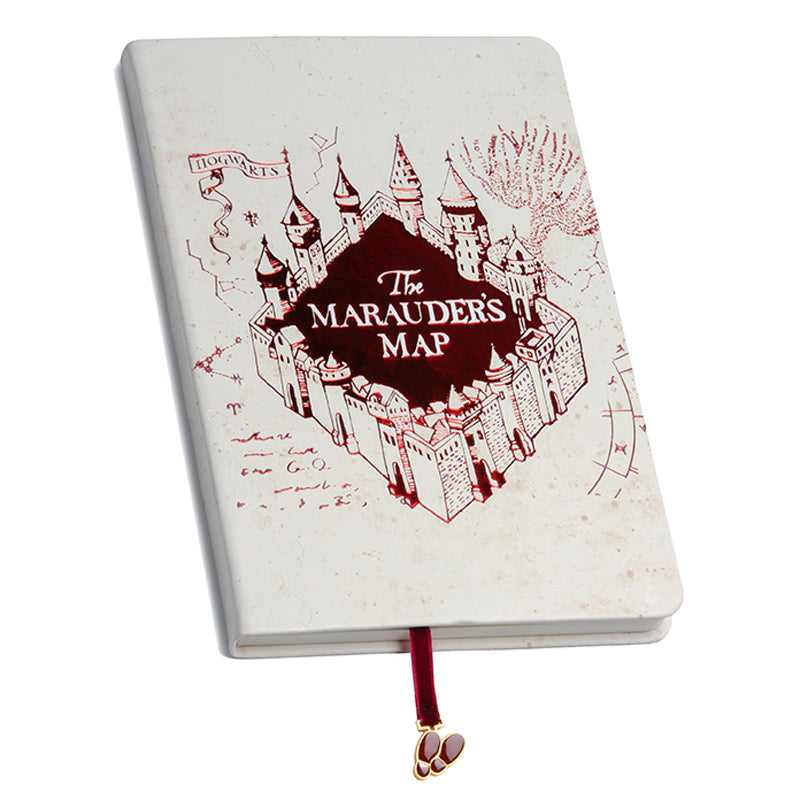 Harry Potter Marauder's Map Journal - Leather Bound Notebook with Ribbon Bookmark - Perfect for Wizarding World Fans, Collectors & Journaling Enthusiasts - Great Gift for Birthday, Christmas & Back to School