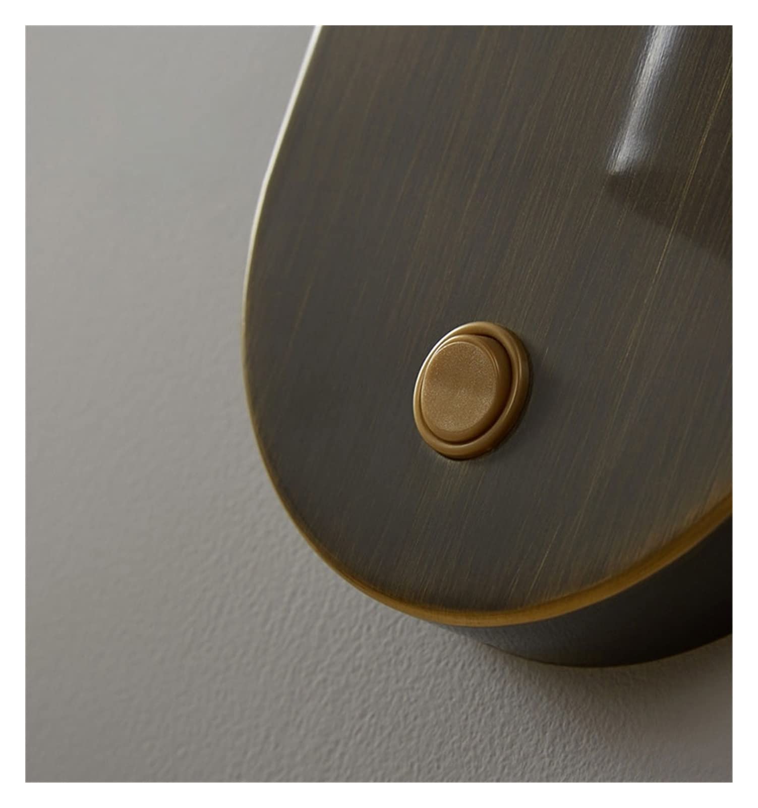 Copper OOM Bedside Lamp - Minimalist Modern LED Night Light for Bedroom, Living Room, TV Background, Staircase & Balcony - Warm White Dimmable Lighting for Home Decor