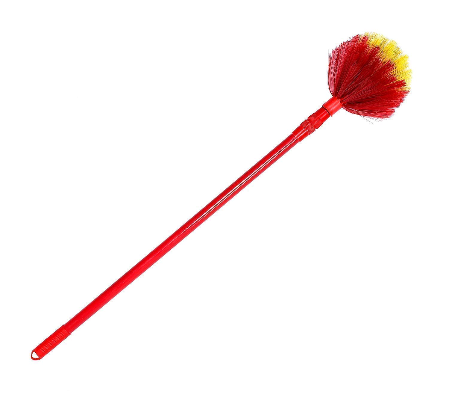 Improvhome Round Jaala Cobweb Cleaning Broom - Extendable Telescopic Microfiber Duster with Wall Hanging Handle | Multi-Purpose Dusting Tool for Ceiling Fans, High Walls & Hard-to-Reach Areas | Perfect for Home, Office & Car Cleaning