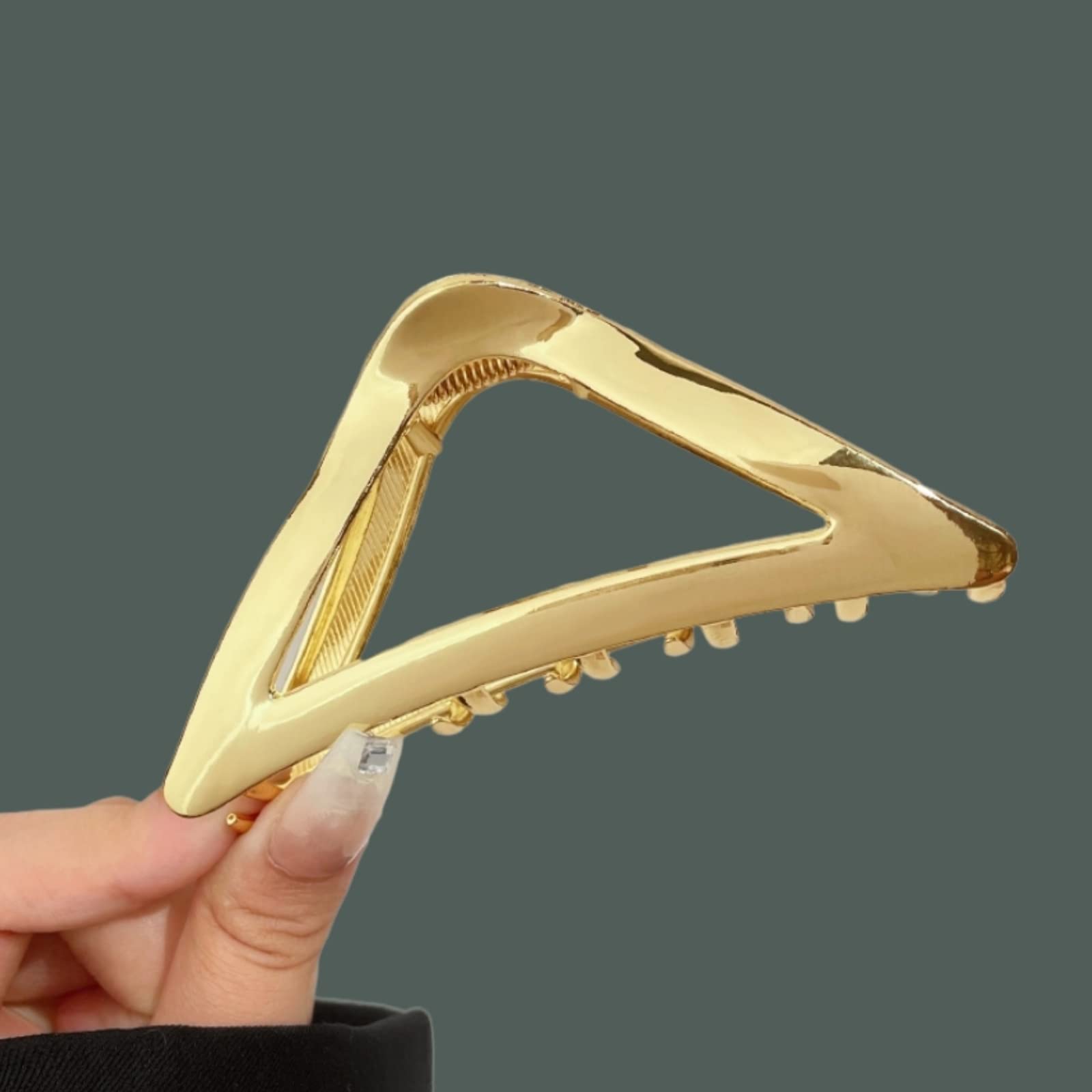 Large Gold Metal Hair Clips for Women & Girls - Strong Hold for Thick Hair - Pack of 4 - Perfect for Updos, Ponytails & Everyday Styling
