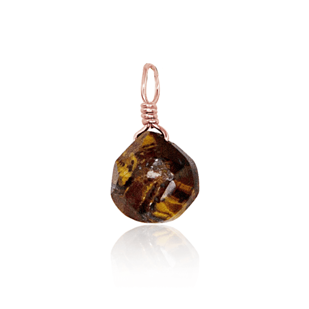 Natural Tiger's Eye Teardrop Pendant Necklace - Healing Crystal Jewelry for Women - Perfect for Meditation, Spiritual Protection & Boho Fashion Accessories