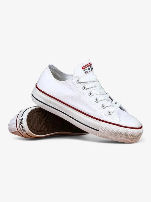Converse Chuck Taylor All Star Platform Core White Sneakers for Women - Casual & Fashionable High-Top Shoes for Everyday Wear, Street Style, and Outfit Pairing
