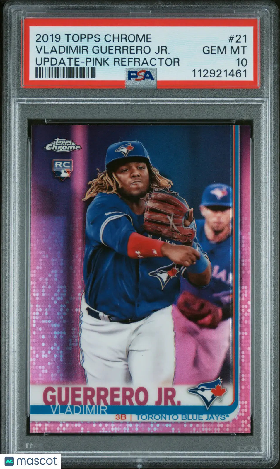 2019 Topps Chrome Update Vladimir Guerrero Jr. RC Rookie Pink Refractor PSA 10 - Baseball Trading Card for Collectors & Investors - Perfect for Display, Gifts, and Sports Memorabilia Collections