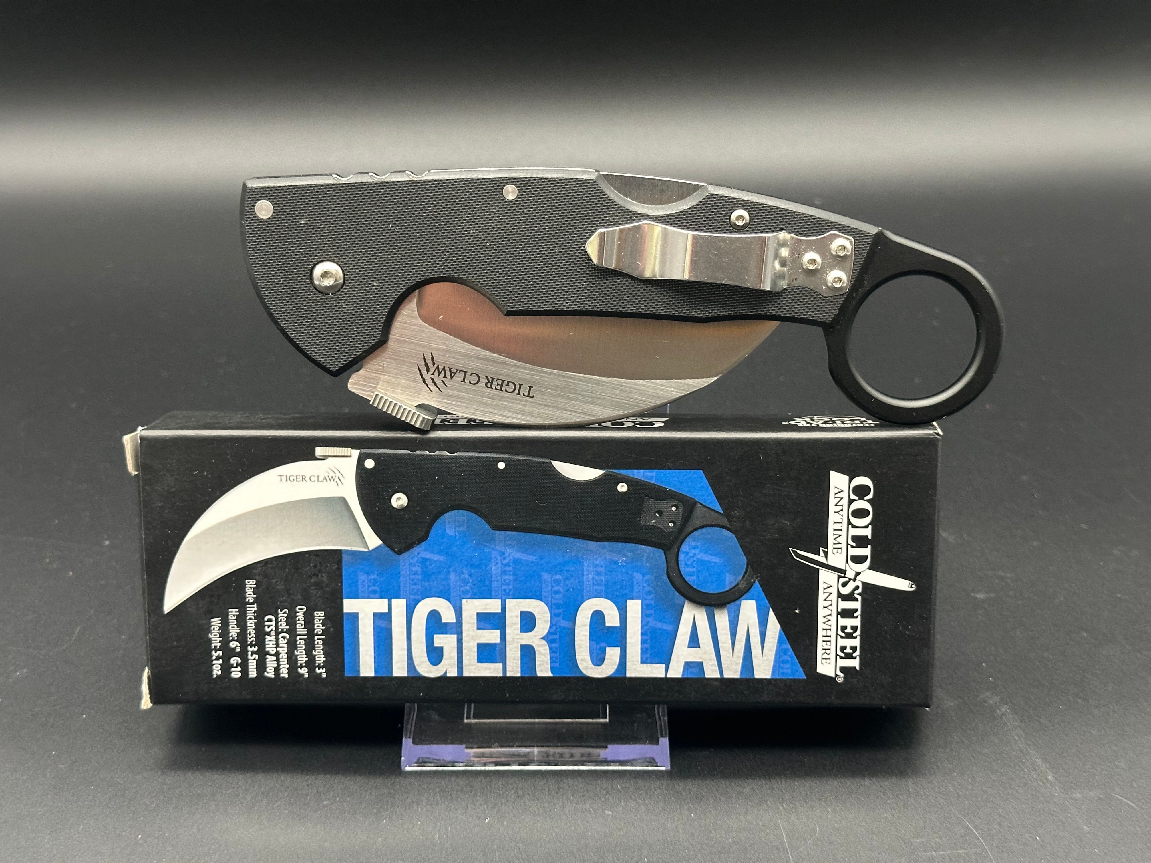 Cold Steel Tiger Claw Karambit Lockback Knife - 3.25