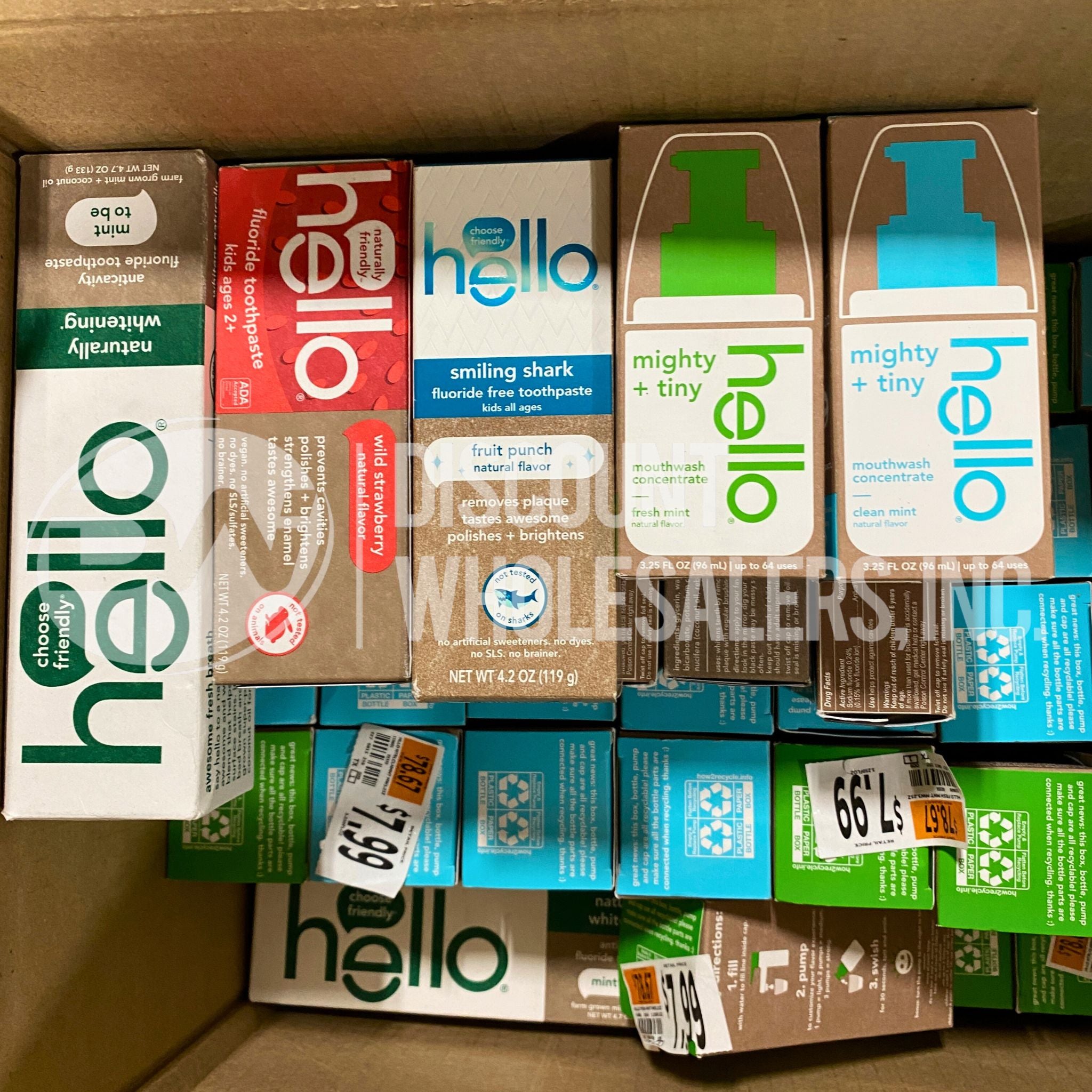 Hello Assorted Mouthwash and Toothpaste (95 Pcs Lot) - Travel Size Oral Care Kit for Fresh Breath, Whitening & Cavity Protection - Perfect for Home, Office, Travel & Gifts