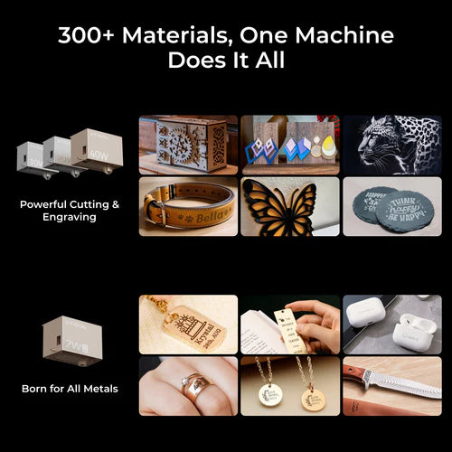 xTool S1 20W/40W Enclosed Diode Laser Cutter with Honeycomb Worktable & Air Assist - Perfect for DIY Crafts, Wood Engraving, and Metal Marking