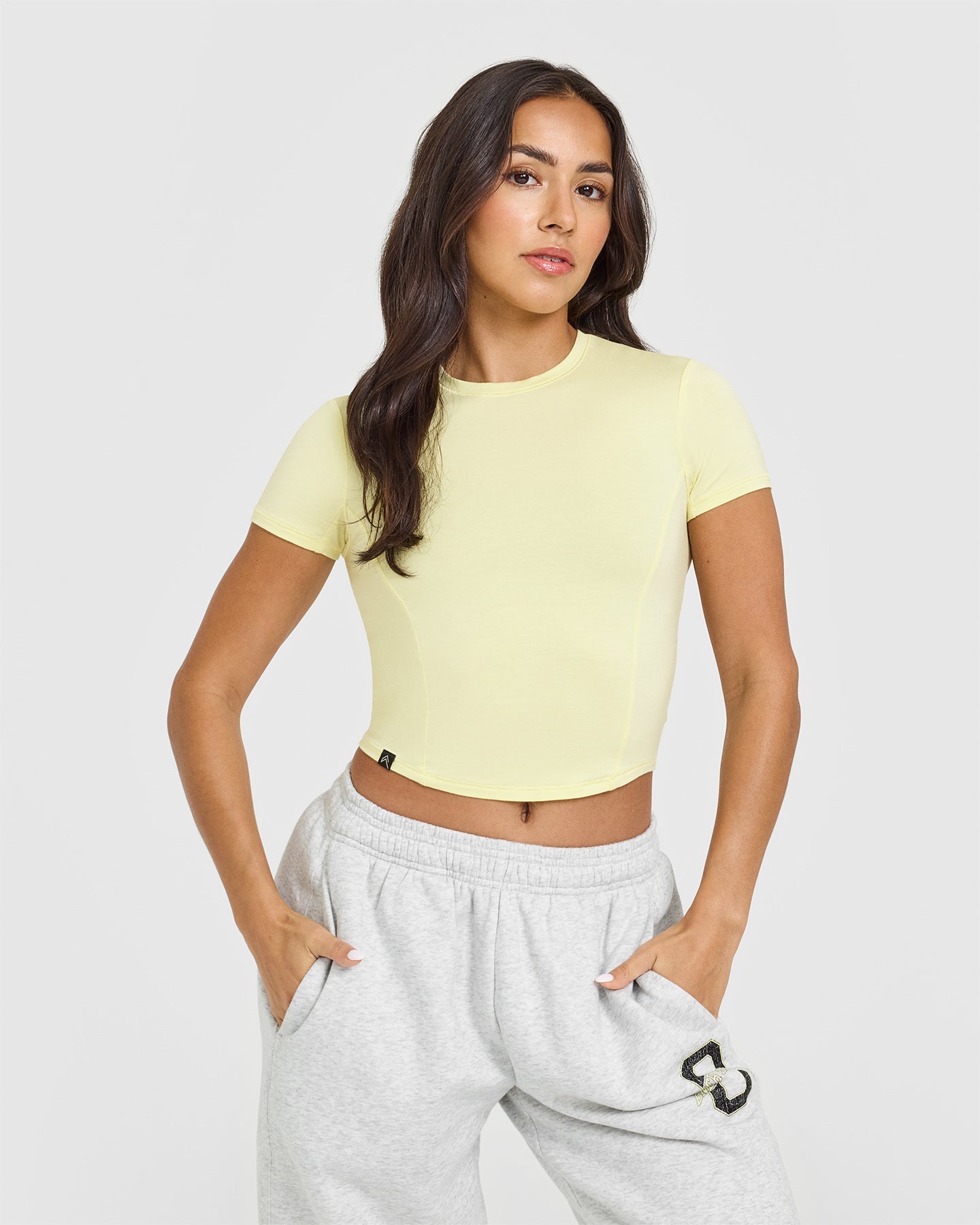 Mellow™ Soft Mid Short Sleeve T-Shirt for Women | Pastel Yellow Cotton Tee | Casual Wear & Summer Outfits