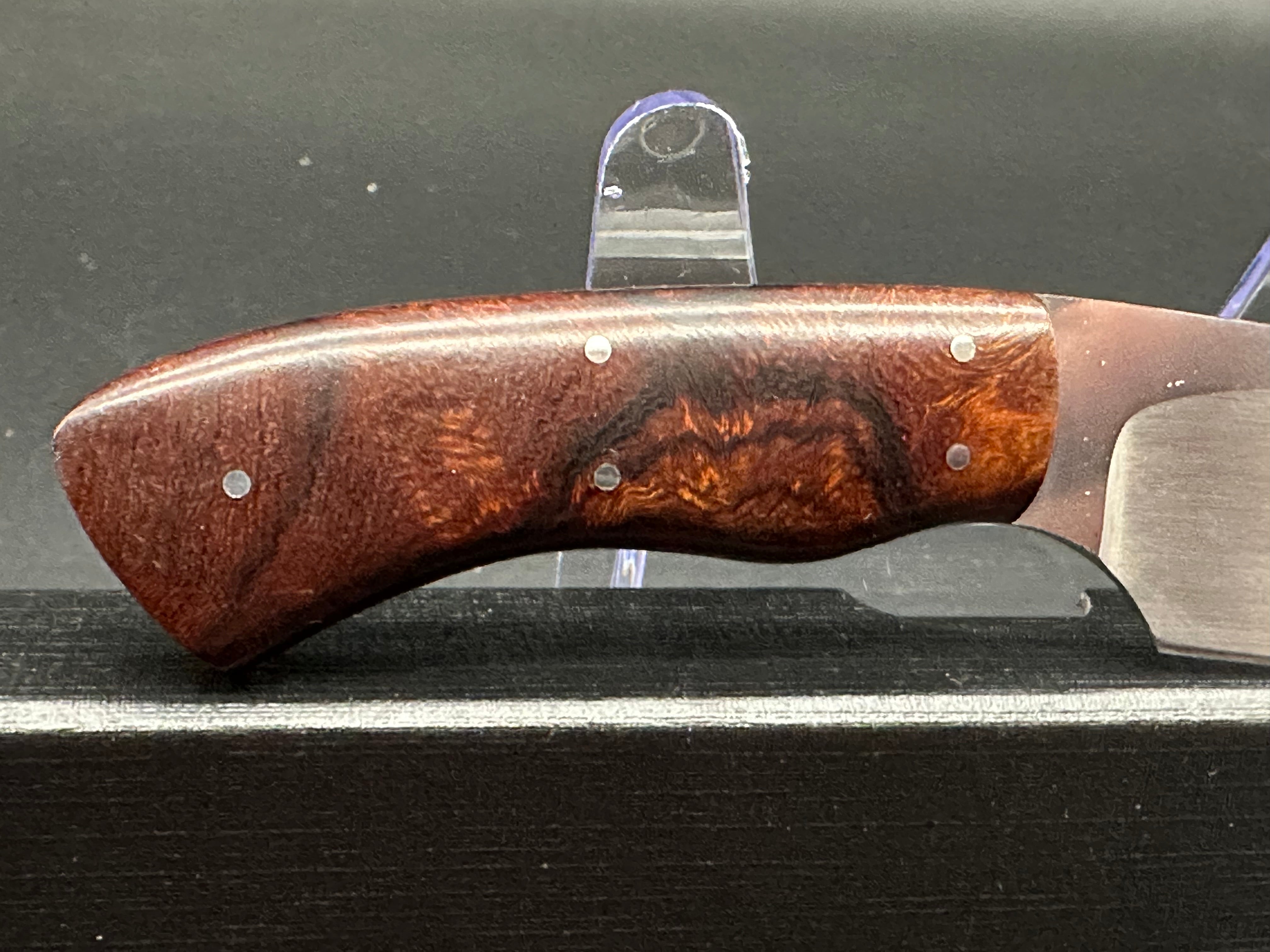 Arno Bernard Gecko Folding Knife - Premium Walnut Handle & Alligator Sheath - Perfect for Outdoor Adventures, Camping, and Everyday Carry (EDC)