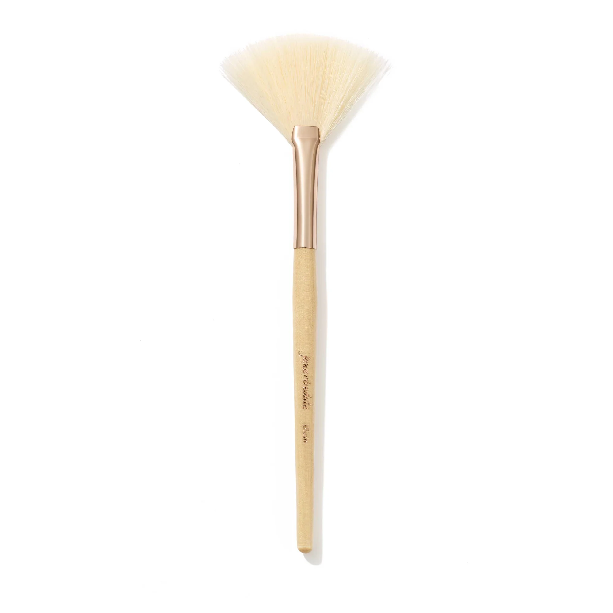Jane Iredale White Fan Brush - Premium Makeup Brush for Blush, Powder & Highlighter | Soft Synthetic Bristles for Flawless Blending | Perfect for Professional Makeup Artists & Beauty Enthusiasts | Ideal for Everyday Makeup & Special Occasions