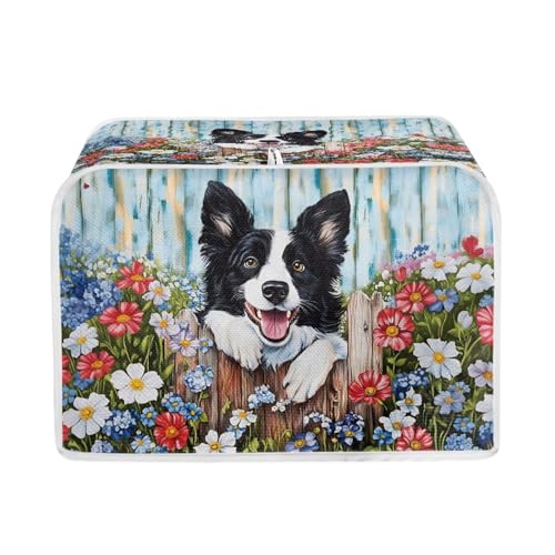 Border Collie Daisy Flower Wood
