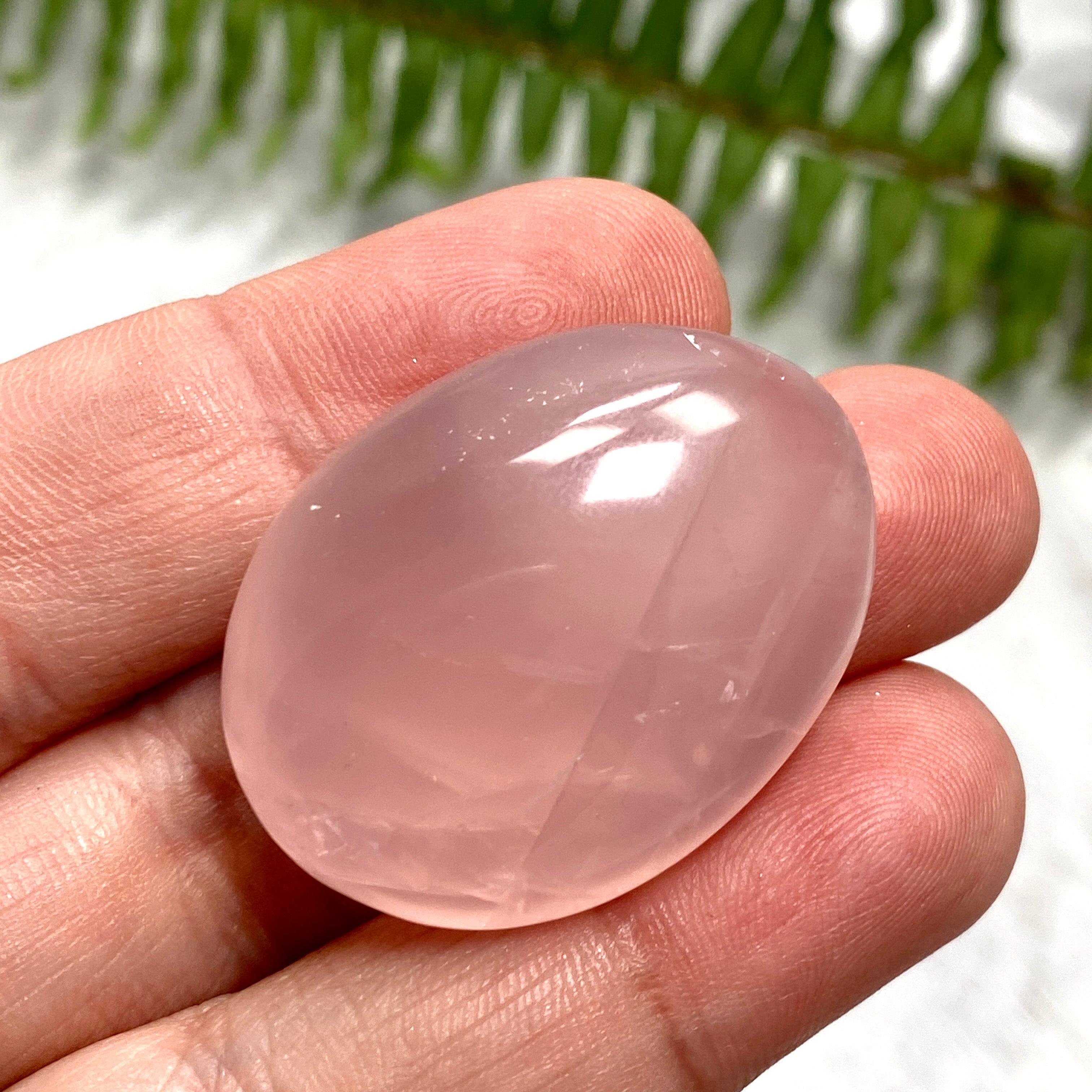 Rose Quartz Palm Stone - Natural Healing Crystal for Stress Relief & Emotional Balance | Perfect for Meditation, Reiki, and Home Decor