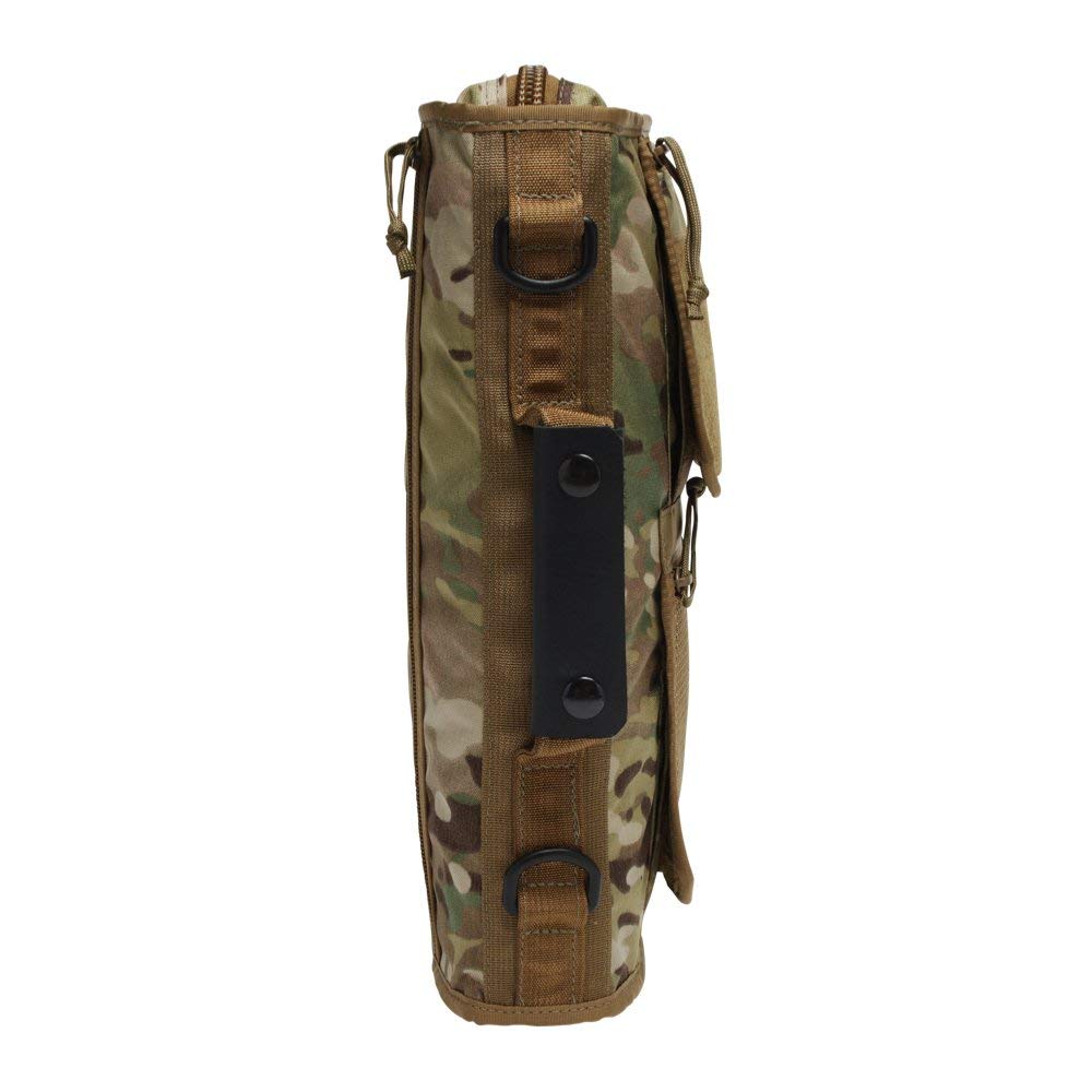 Tactical Notebook Cover - 3-Ring Binder Organizer with Zippered Padfolio & Leather Handle | Fits 3-4 Inch Binders | Durable Military-Grade Field Use | Multicam Camouflage | Perfect for Outdoor Adventures, Office Work & Tactical Missions