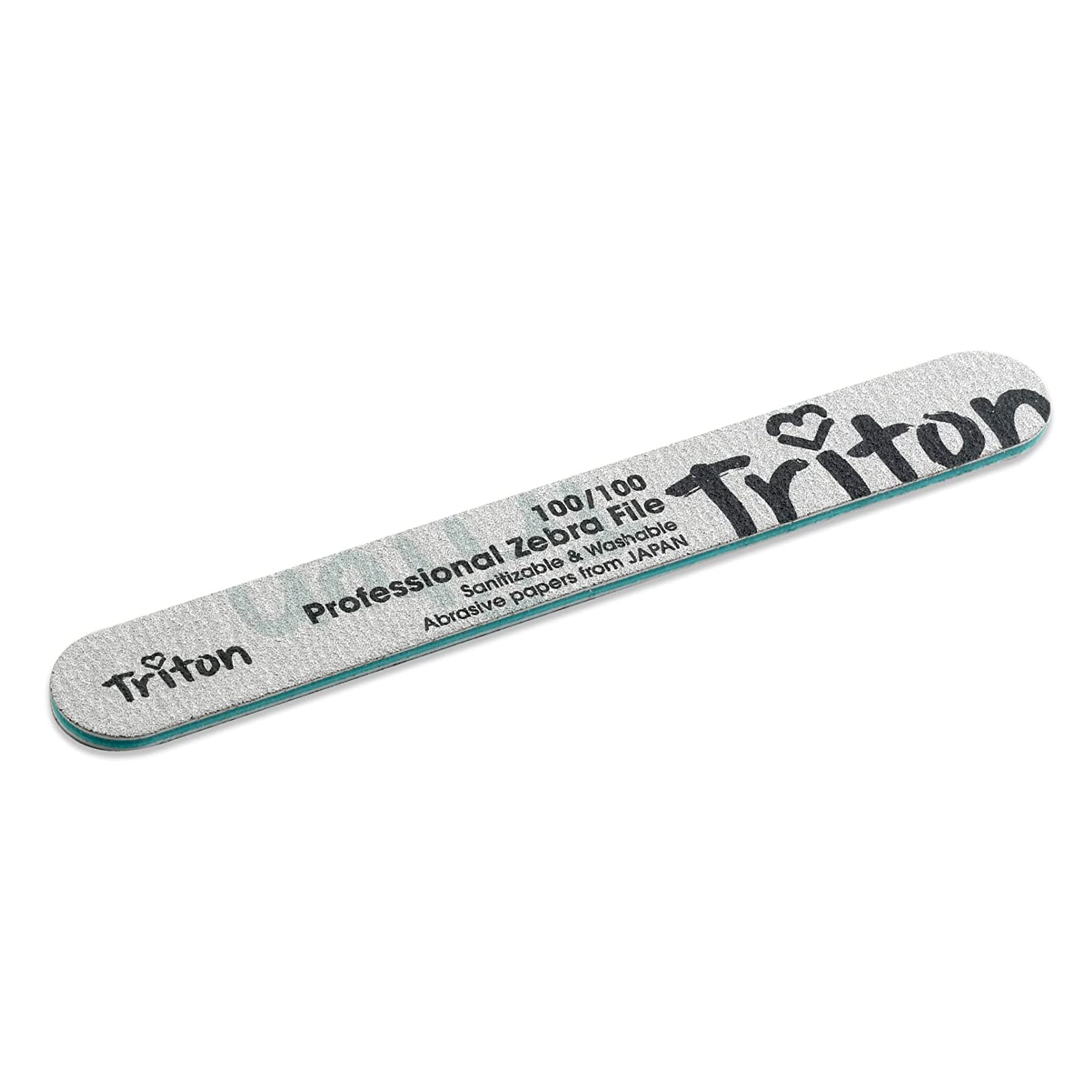 TRITON Professional 100/100 Double Sided Nail File, Emery Board, Buffer & Polisher - Reusable & Washable Manicure Pedicure Tool for Home & Salon - Perfect for Nail Care, DIY Grooming & Professional Nail Services