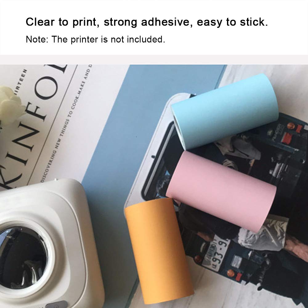 EXCLUZO 3-Pack A6 Thermal Paper Rolls - Compatible with P1/P2 Mini Photo Printer - High-Quality Clear Printing for Receipts & Labels - Perfect for Home, Office & Retail Use