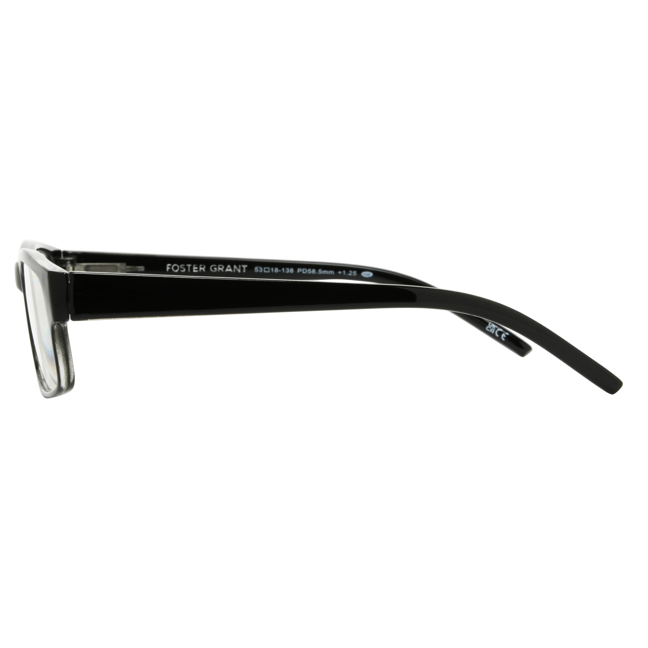 Foster Grant Men's Sloan Square Reading Glasses +1.50 to +3.50 Strength - Lightweight Metal Frame for Computer Work, Reading & Office Use