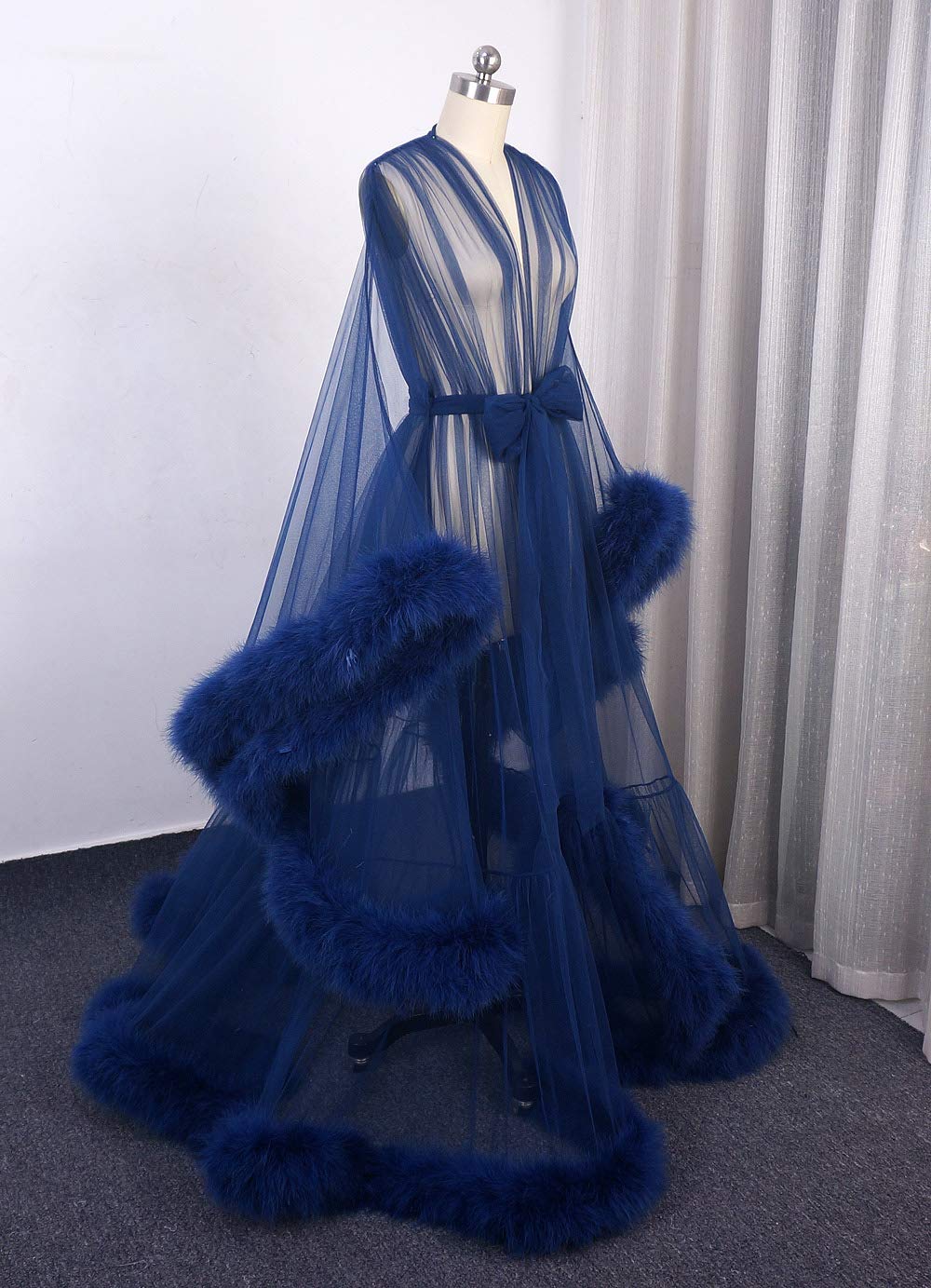 Upgrade Feather Dressing Gown - Luxurious Marabou Robe for Boudoir, Wedding & Old Hollywood Glamour | Perfect Bridal Shower Gift & Photo Shoot Prop