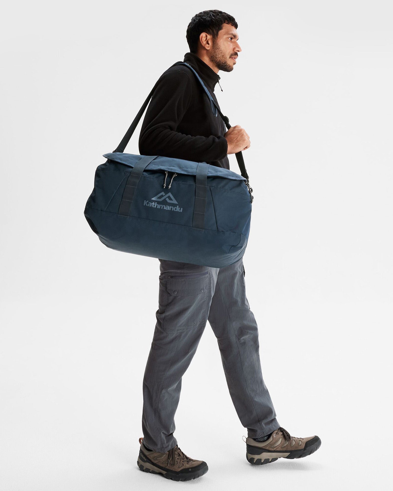 50L Indus Base Duffel Bag - Waterproof Travel Duffel for Gym, Camping & Weekend Trips - Pure Navy Blue Carry-On Luggage