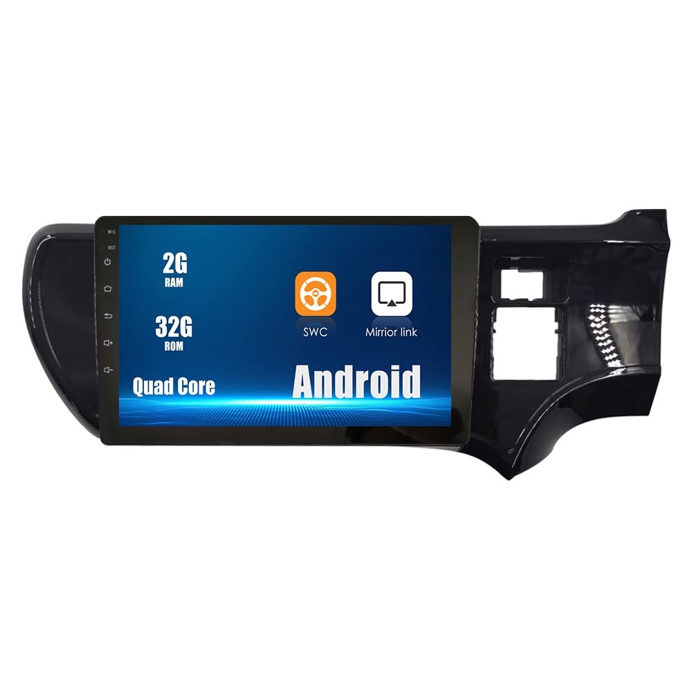 Android 10 Car Stereo with GPS Navigation - 2.5D Touch Screen Multimedia Player for TOYOTA Aqua 2012-2014 (RHD, UV Black) | Bluetooth, FM Radio, Hands-Free Calling | Perfect for Road Trips & Daily Commute
