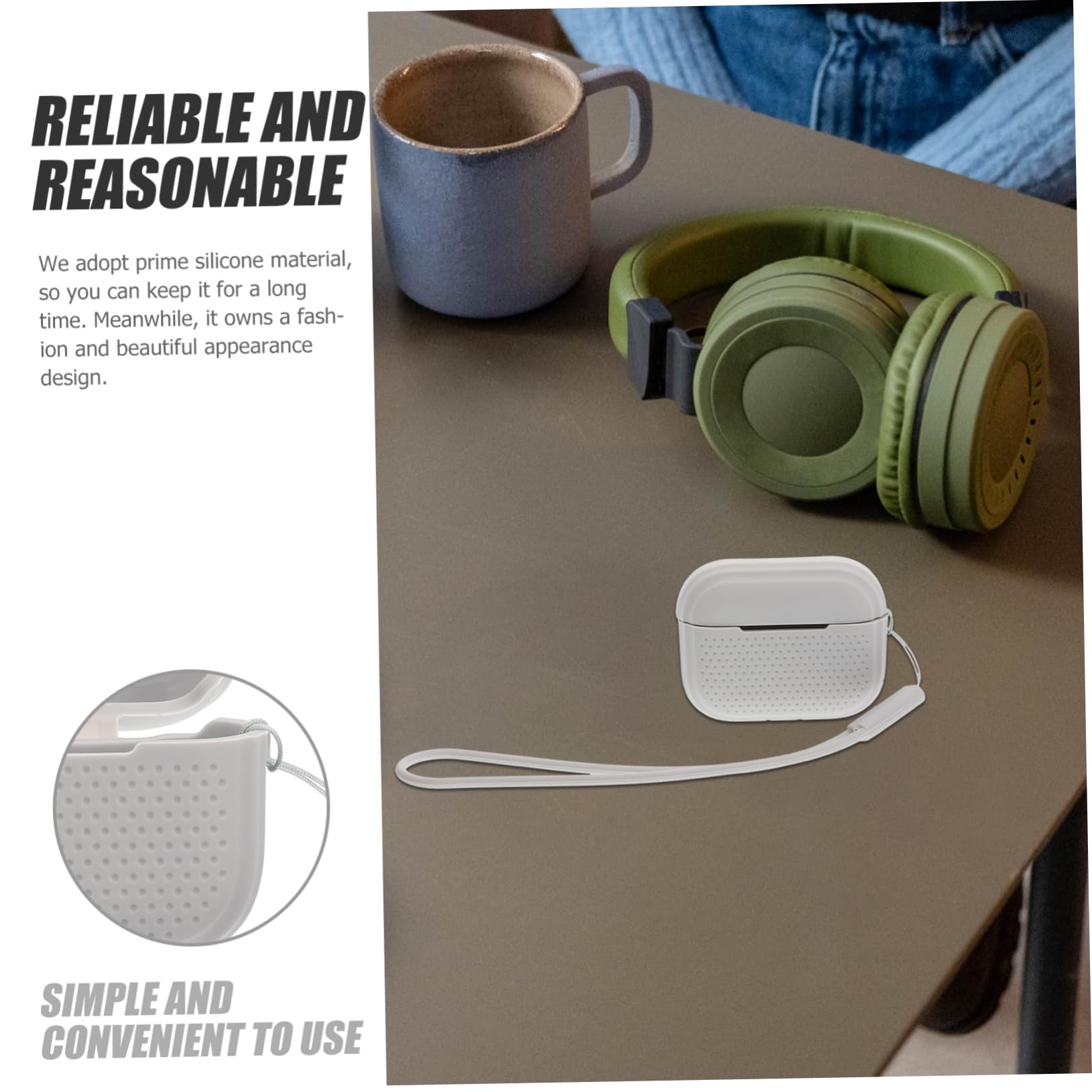 OSALADI 2-Pack Protective Earphone Case - Durable Earbuds Storage Box with Decorative Design, Portable Carrying Sleeve for AirPods & Wireless Earbuds - Perfect for Travel, Gym & Daily Use