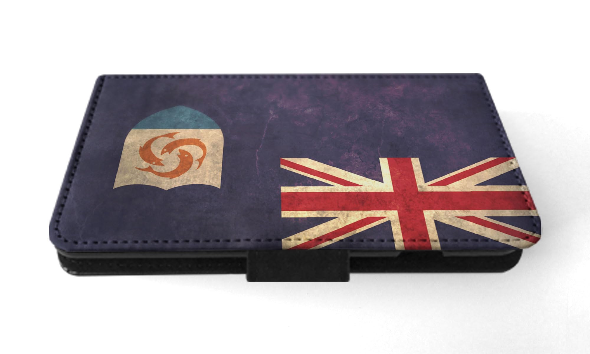 Anguilla Country Flag Flip Wallet Phone Case for Apple iPhone 15 Pro - Stylish & Protective Cover for Everyday Use, Travel, and Business