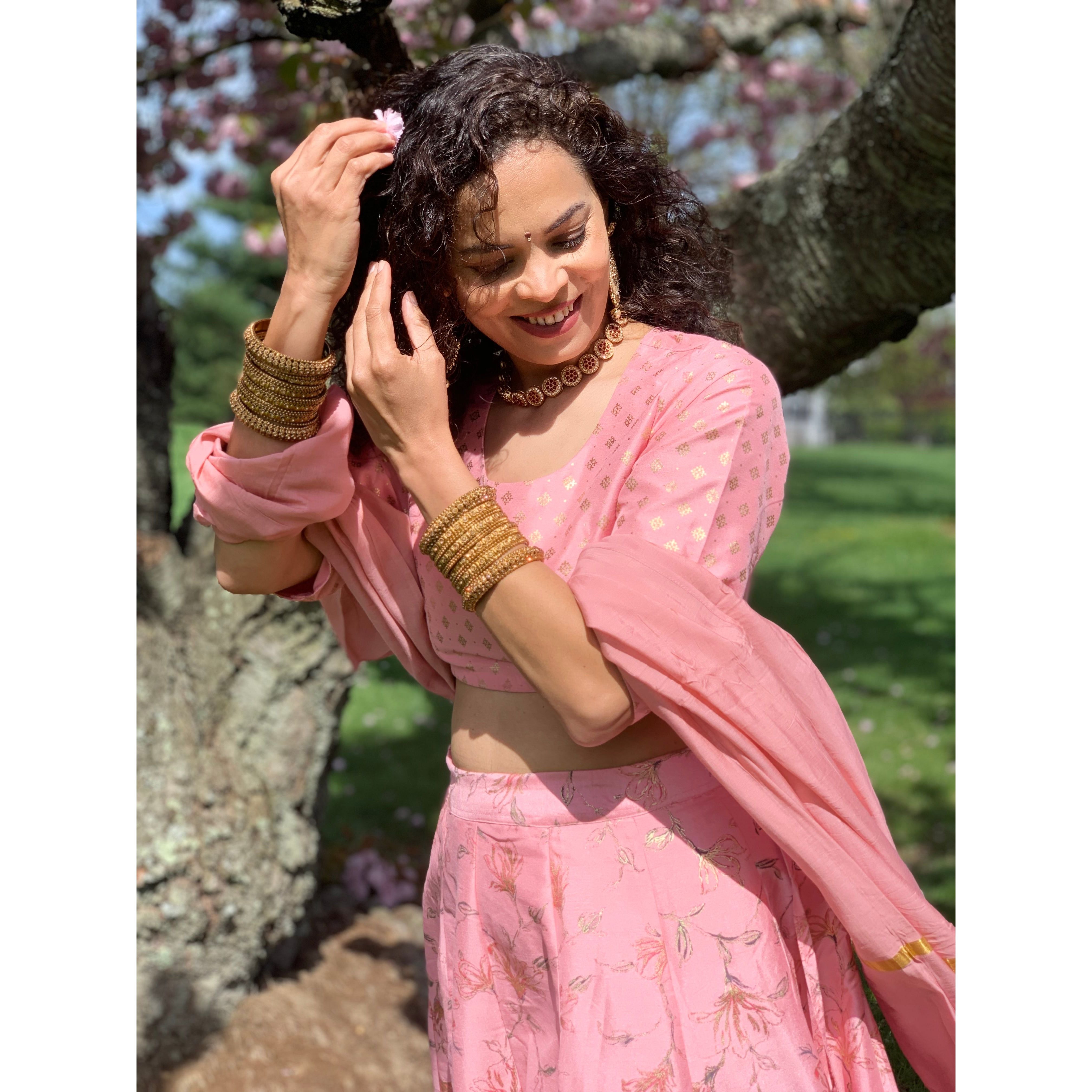 Elegant Baby Pink Lehenga Choli Set with Dupatta for Weddings, Parties & Special Occasions - Perfect for Bridal Shower, Sangeet & Festive Celebrations
