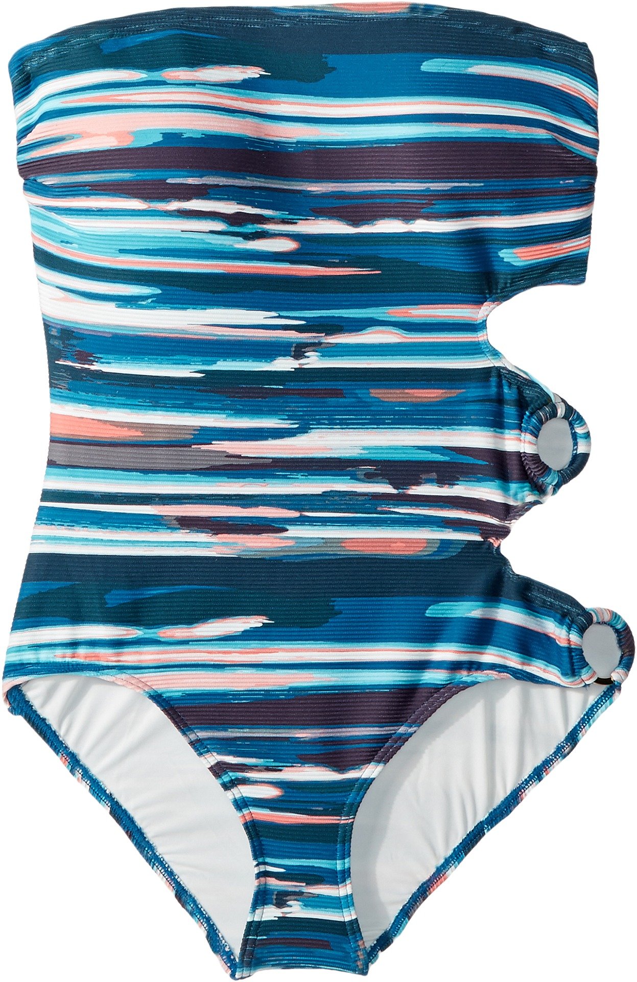 Vince Camuto Women's One Piece Swimsuit - Bandeau Ring Side Detail Bathing Suit for Beach, Pool & Vacation | Comfortable & Stylish Swimwear