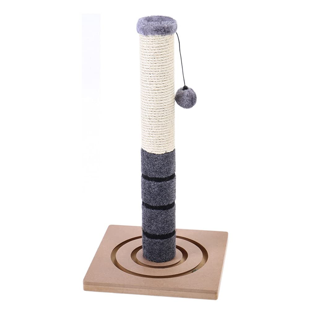 Premium Tall Cat Scratching Post with Plush Sisal - Interactive Cat Toy for Kittens & Adult Cats - Durable Scratch Pole for Indoor Play & Furniture Protection