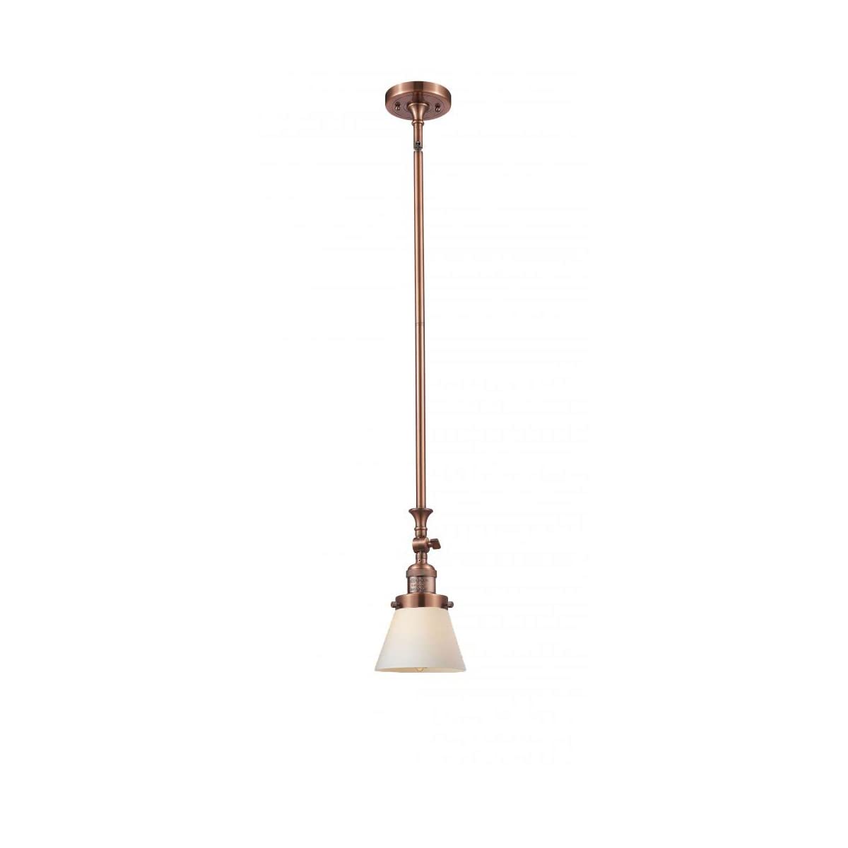 Innovations 206-AC-G61-LED Vintage Dimmable LED Mini Pendant Light - Antique Copper Finish - Perfect for Kitchen Island, Dining Room, or Bar Lighting