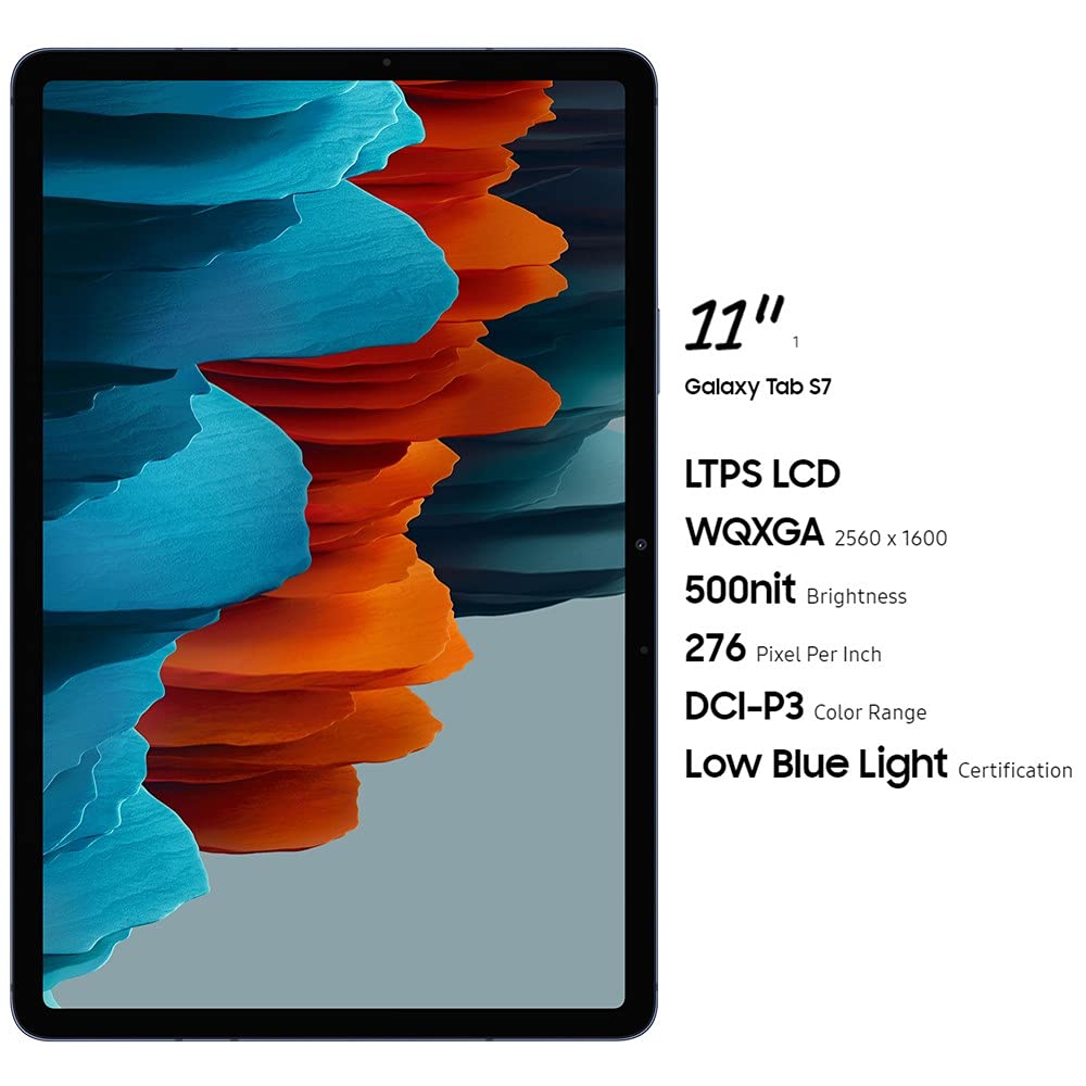SAMSUNG Galaxy Tab S7 11-inch Android Tablet 128GB Wi-Fi Bluetooth with S Pen - Fast Charging USB-C Port, Mystic Navy (Renewed) | Perfect for Work, Study & Entertainment | Business Meetings, Online Classes, Gaming & Streaming