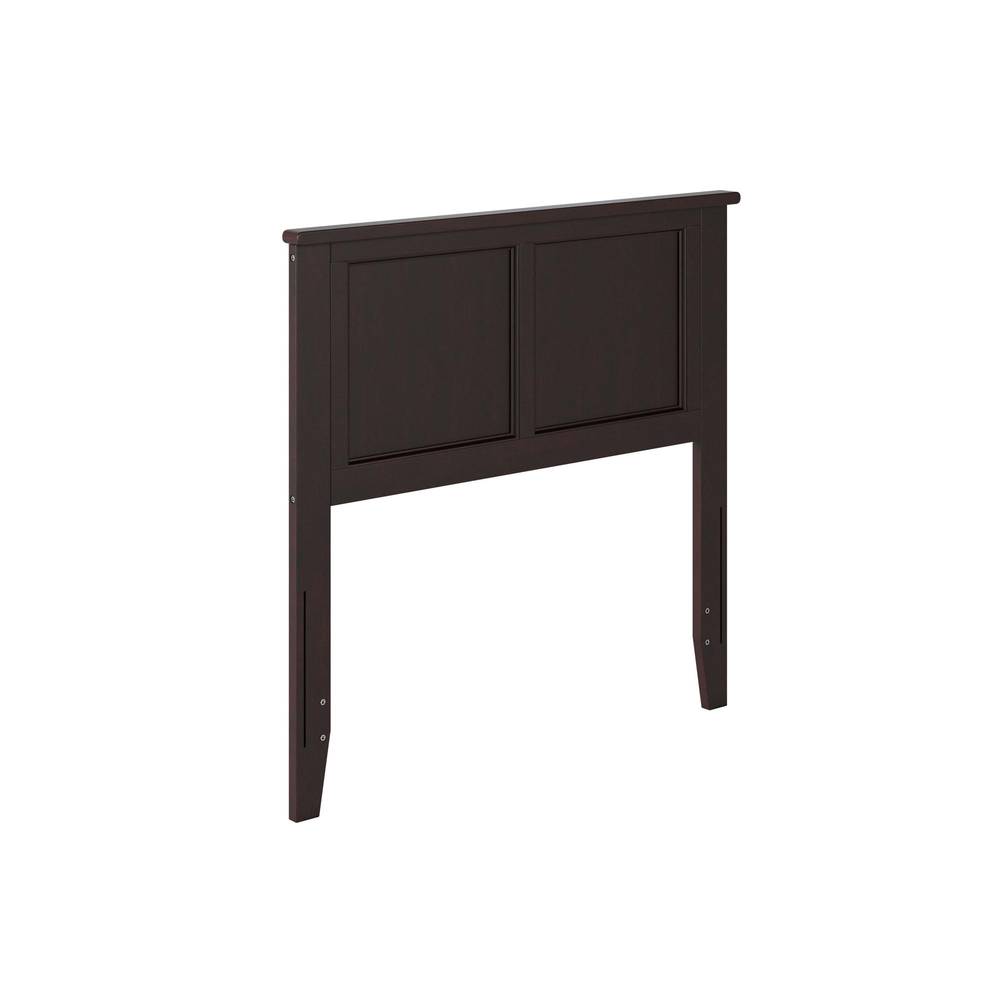 AFI Madison Twin Solid Wood Panel Headboard with USB Charging Port - Espresso Finish for Bedroom Decor & Space Saving Design